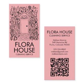 FRONT DOOR House Cleaning Yardwork Garden QR Code