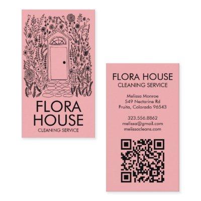 FRONT DOOR House Cleaning Yardwork Garden QR Code