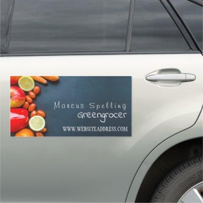Fruit & Vegetables, Greengrocer Car Magnet