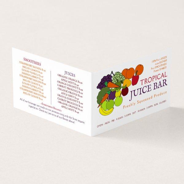 Fruit & Vegetables, Juice Bar, Detailed