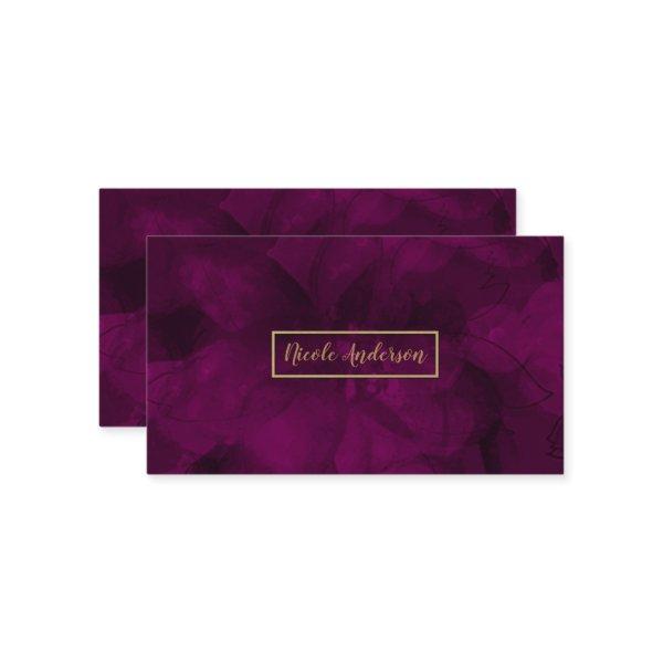 Fuchsia Gold Watercolor Floral Glam Elegant Modern