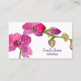 Fuchsia Pink Orchid Watercolor Flower