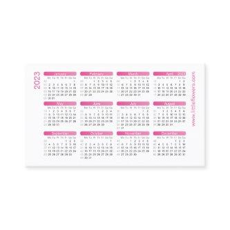 Fuchsia Wallet Calendar 2023 with Logo Template