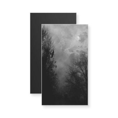 Full Moon Haunted Sky with Ravens Magnetic Card