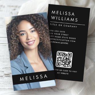 Full photo moder minimalist QR code black