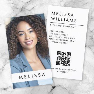 Full photon moder minimalist QR code white
