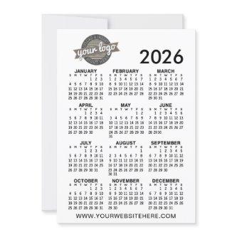 Full Year View Calendar with Company Logo Invitation