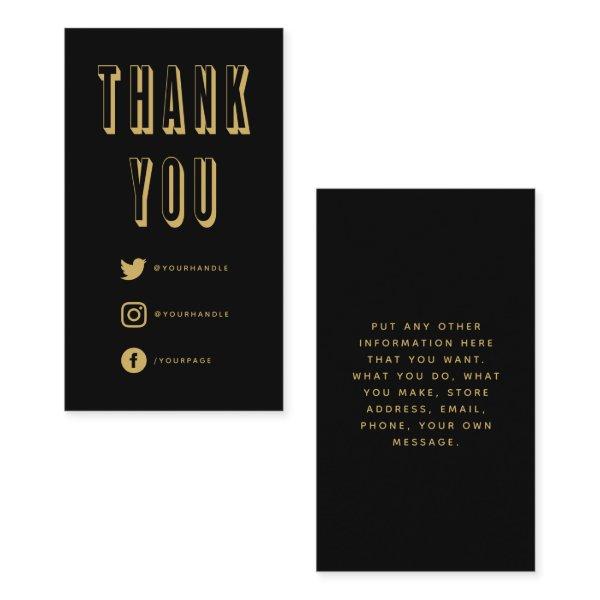 Fun bold thank you Enclosure Card