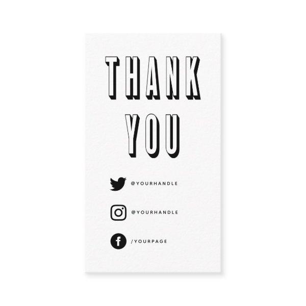 Fun bold thank you Enclosure Card