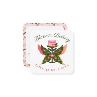Fun Butterfly Blossom Floral Garden Bakery Cake Square