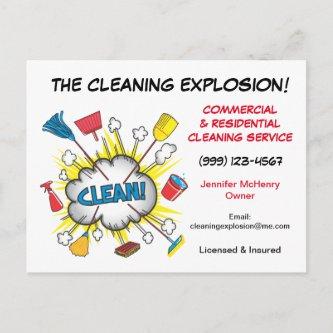 Fun Cleaning Service Postcards