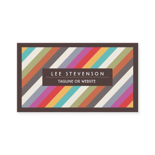 Fun Colorful Diagonal Stripes Pattern