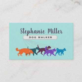 Fun Colorful Dogs - Dog Walker