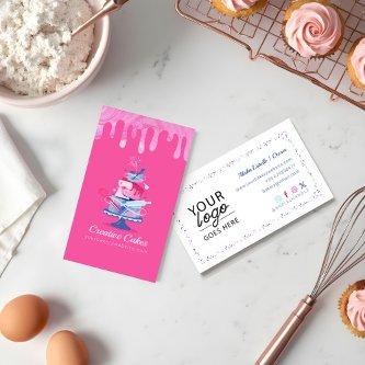 Fun Colorful Pastry Cakes Bakery & Tools Pink Drip