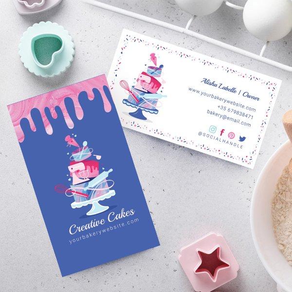 Fun Colorful Pastry Cakes Bakery & Tools Pink Drip