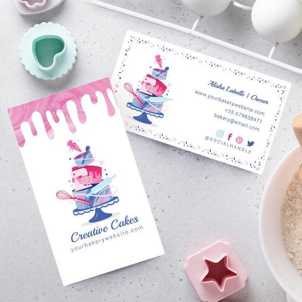 Fun Colorful Pastry Cakes Bakery & Tools Pink Drip