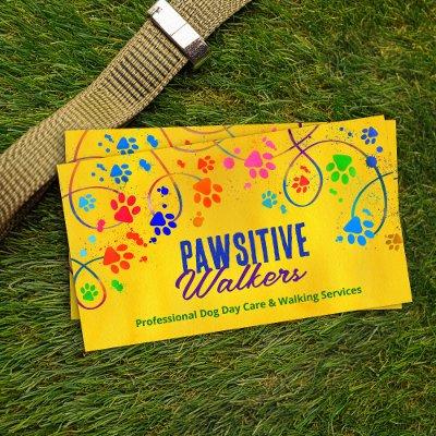 Fun Colorful paw prints trail - Dog Walker
