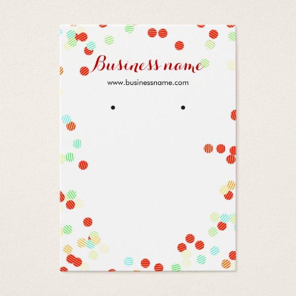Fun Colorful Sprinkles Background Earring Cards