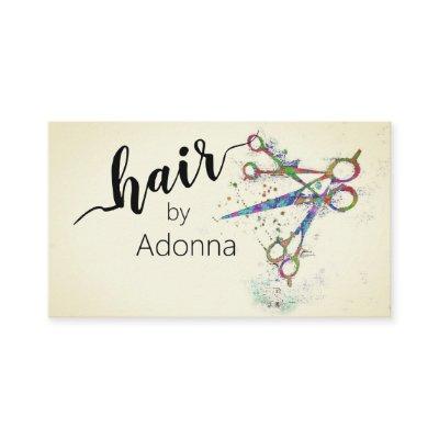 fun colorful whimsical scissors art ivory