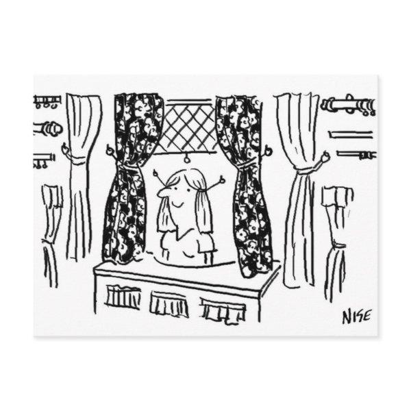 Fun Curtains & Fabrics Haberdashery Cartoon Postcard
