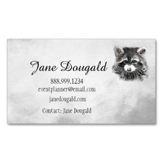 Fun Cute Watercolor Raccoon Animal   Magnet