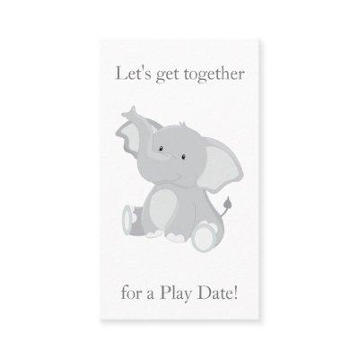 Fun Elephant Playdate Calling Card
