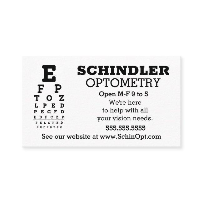 Fun Eyechart Optician
