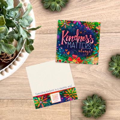 Fun Floral Heart Inspirational Kindness cards