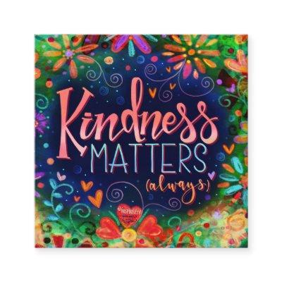 Fun Floral Heart Inspirational Kindness cards
