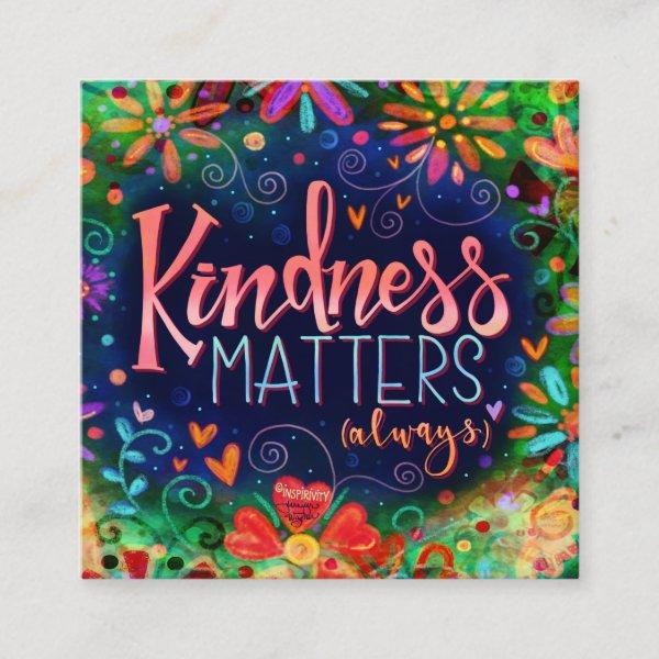Fun Floral Heart Inspirational Kindness cards