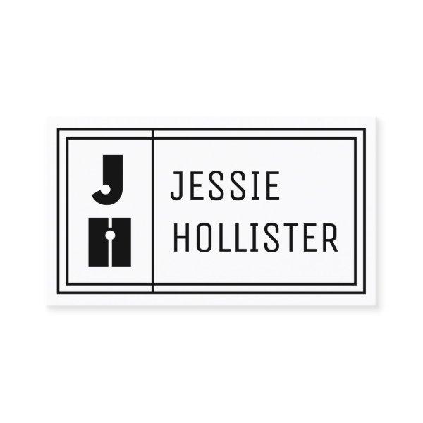 Fun Geometric Modern Initials & Name