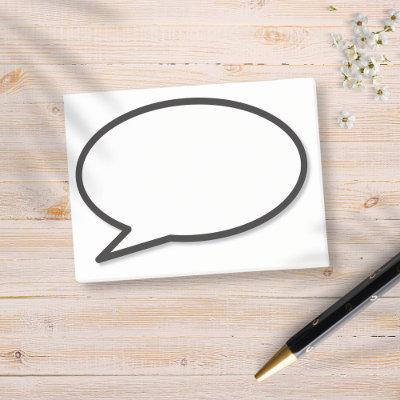 Fun Modern Comic Book Speech Bubble Post-it Notes