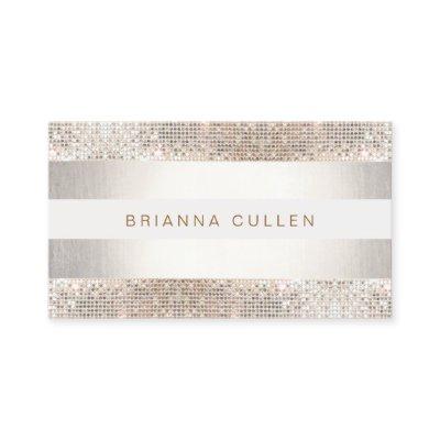 Fun Modern Stripes, Silver Sequin