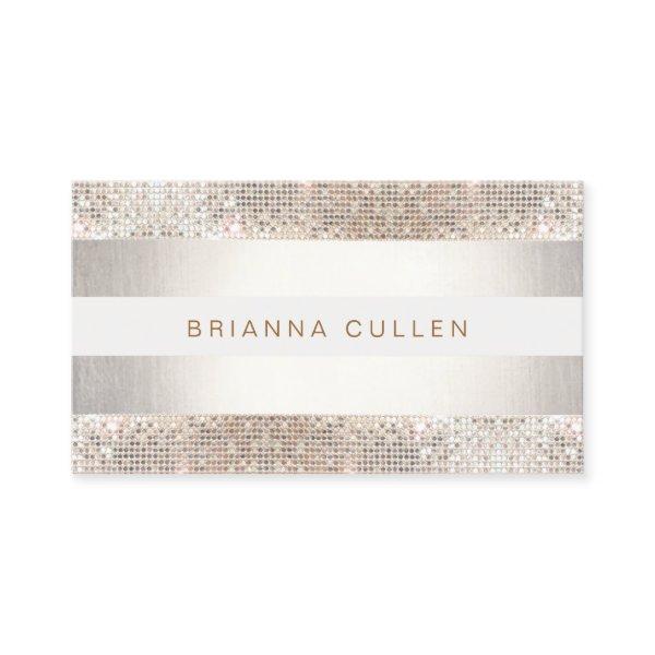 Fun Modern Stripes, Silver Sequin