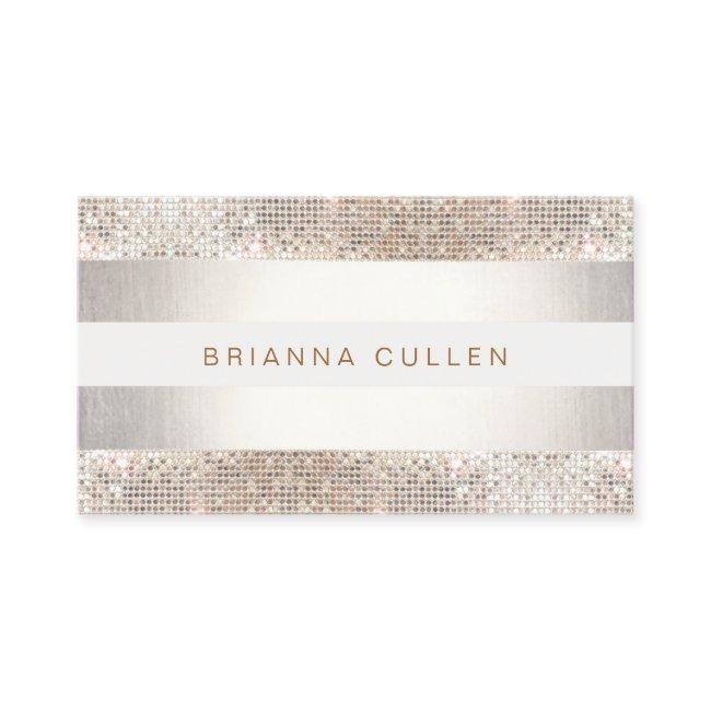 Fun Modern Stripes, Silver Sequin