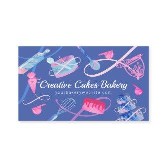 Fun Pink Blue Marble Bakery Cakes Tools & Utensils