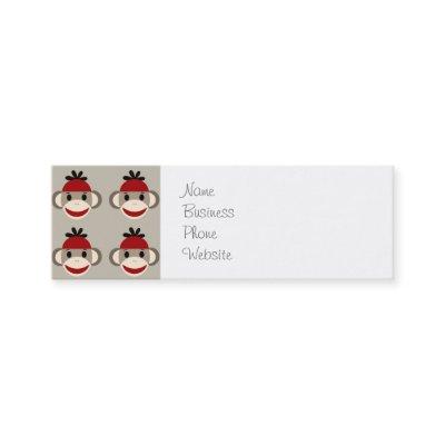 Fun Smiling Red Sock Monkey Happy Patterns Mini