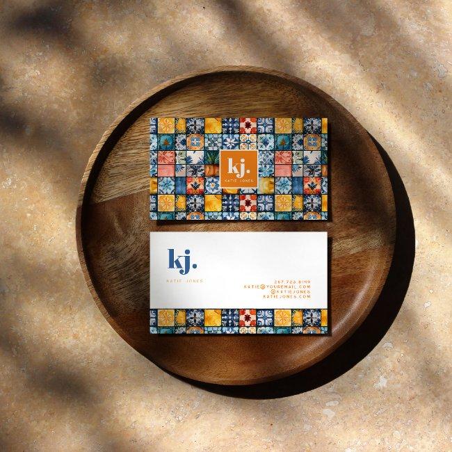 Fun Stylish Summer Patchwork Monogram