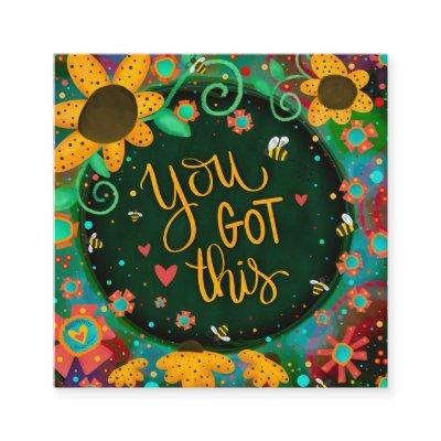 Fun You Got This Floral Inspirivity Kindness cards