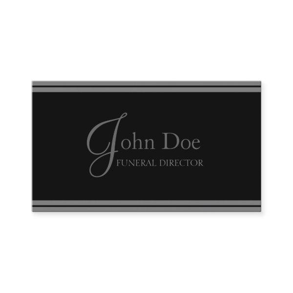 Funeral Director Black/Grey Stripes