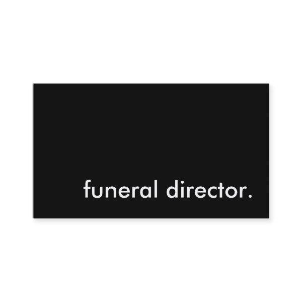 funeral director.