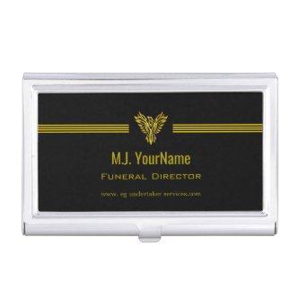 Funeral Director gold stripes and rising phoenix  Holder