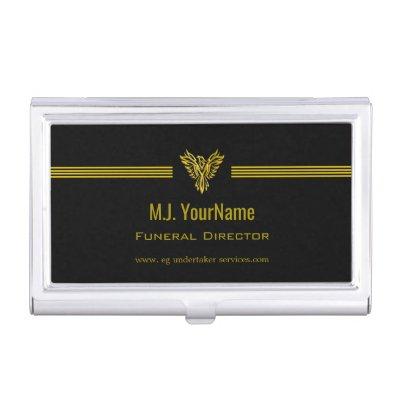 Funeral Director gold stripes and rising phoenix  Holder