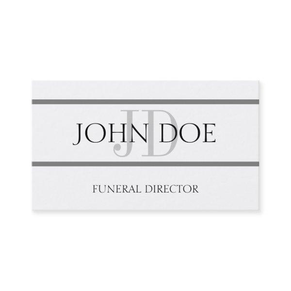 Funeral Director White/Grey Stripe
