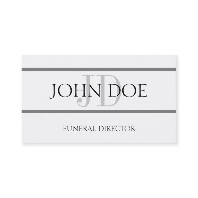 Funeral Director White/Grey Stripe