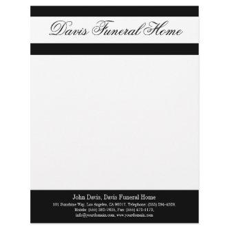 Funeral Home Letterhead Mortuary Crematory