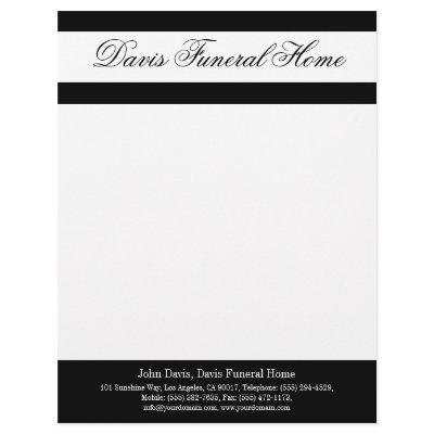 Funeral Home Letterhead Mortuary Crematory