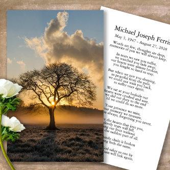 Funeral Majestic Tree Prayer Sympathy Cards