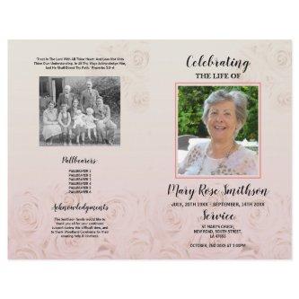 Funeral Order of Service Celebration of Life Flyer