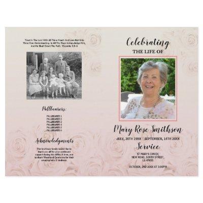 Funeral Order of Service Celebration of Life Flyer